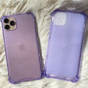 iPhone 11 Pro Max Purple Clear Phone Case